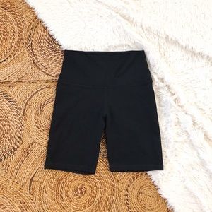 aerie high rise black biker shorts